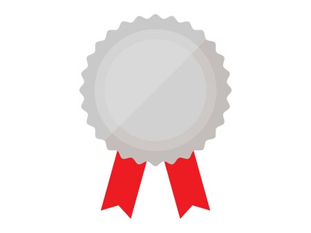 Illustration of silver medal badgeのイラスト素材