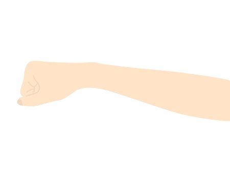 Illustration of a hand holding a fistのイラスト素材