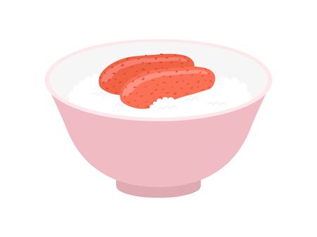 Mentaiko riceのイラスト素材