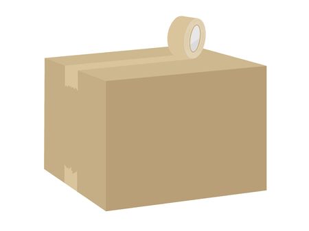 Illustration of packing cardboardのイラスト素材