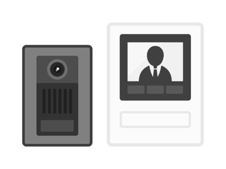 Illustration of the intercom.のイラスト素材