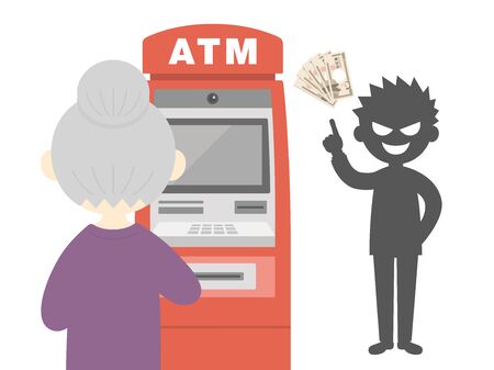 Illustration of a transfer scam.のイラスト素材