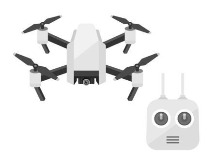 Illustration of drone and controller.のイラスト素材