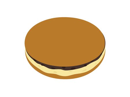 Dorayaki illustration. Japanese sweets.のイラスト素材