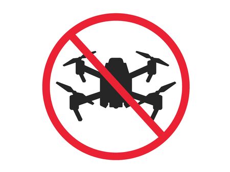Illustration of drone ban markのイラスト素材