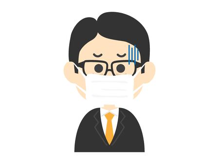Illustration of a man in a maskのイラスト素材