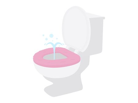 Illustration of toilet with washletのイラスト素材