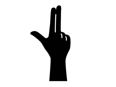Gesture silhouetteのイラスト素材