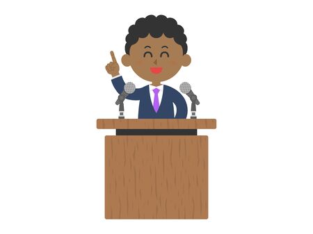 black men speakingのイラスト素材