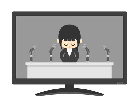 Illustration of a person to apologizeのイラスト素材