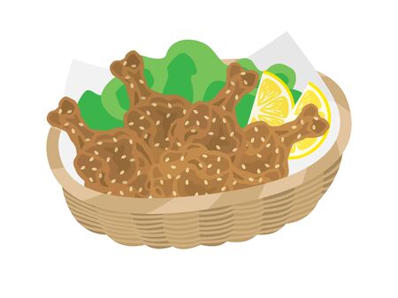 Fried chickenのイラスト素材
