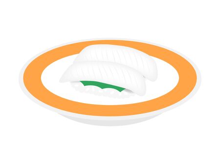 Illustration of squid sushiのイラスト素材