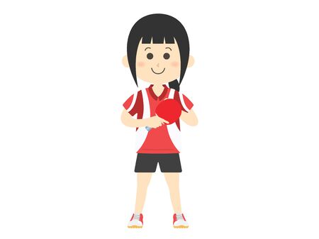 Table tennis playersのイラスト素材
