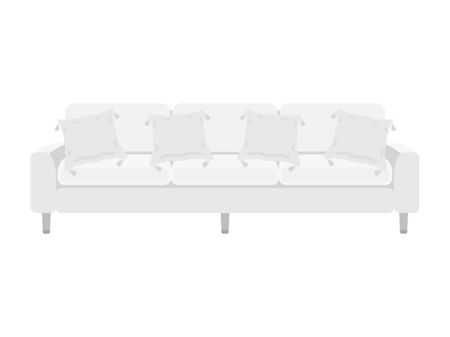 Illustration of three-person sofaのイラスト素材