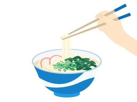 Udon noodlesの写真素材