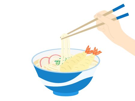 Udon noodlesの写真素材