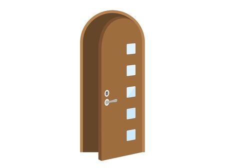 Illustration of an open doorのイラスト素材