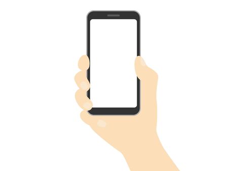 A smartphone in your handのイラスト素材