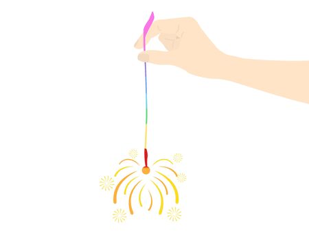 Illustration of incense fireworksのイラスト素材