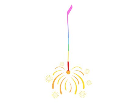 Illustration of incense fireworksのイラスト素材