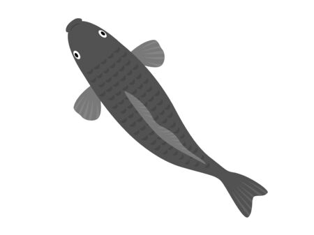 Illustration of a swimming carpのイラスト素材