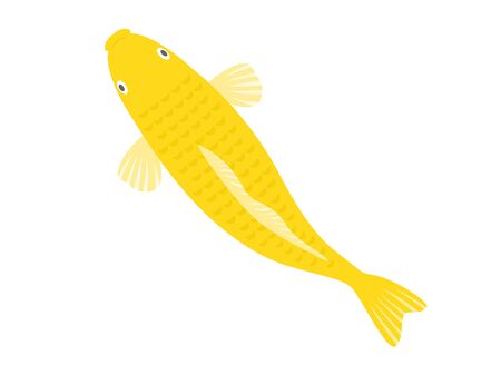 Illustration of a swimming carpのイラスト素材