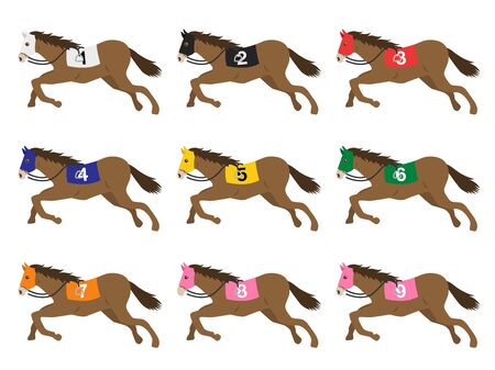 Illustration of a racehorseのイラスト素材
