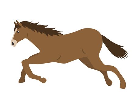 Illustration of a running horseのイラスト素材