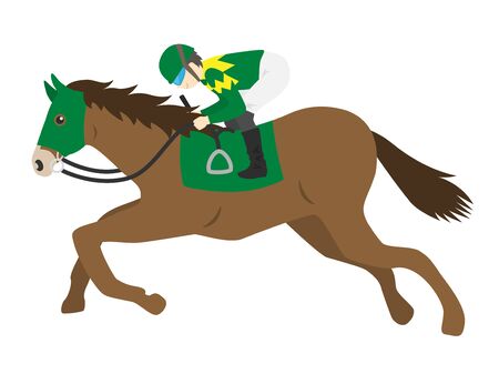 Illustration of a racehorseの写真素材