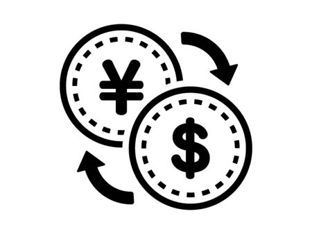 Exchange of yen and dollarの写真素材