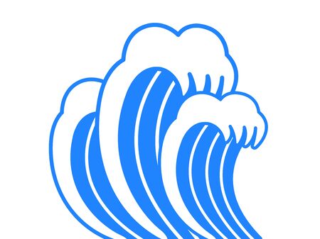 Illustration of the tsunamiの写真素材