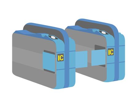 Illustration of automatic ticket gateのイラスト素材