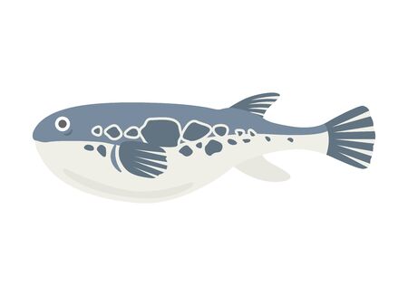 Illustration of blowfishのイラスト素材