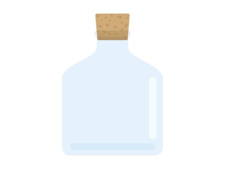 Illustration of a bottle with cork plugのイラスト素材