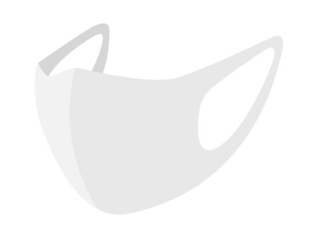Illustration of a white maskのイラスト素材