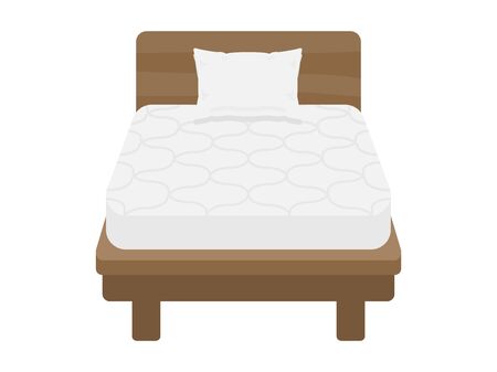 Illustration of a single bedのイラスト素材