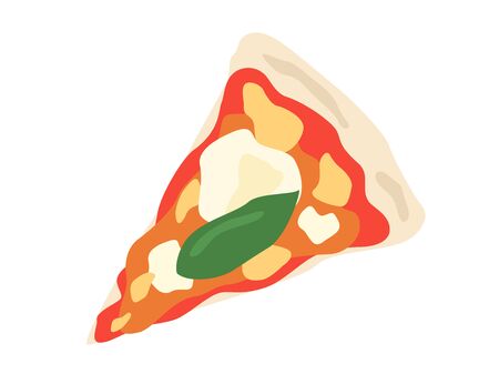 Cut Margherita Pizzaのイラスト素材