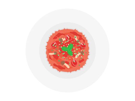 Illustration of tomato risottoのイラスト素材