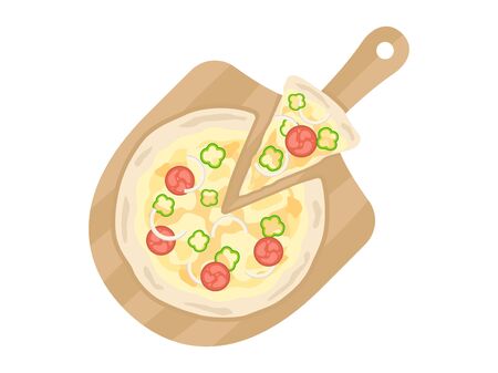 Cheese Pizza Illustrationのイラスト素材