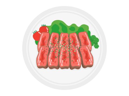 Italian meat dishesのイラスト素材