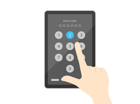 Remove a password on your tabletのイラスト素材