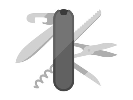 Illustration of a multi-function knifeのイラスト素材
