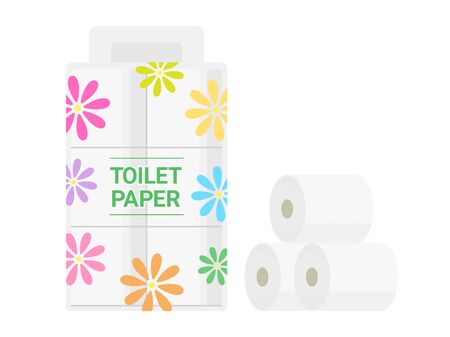 Illustration of toilet paperのイラスト素材