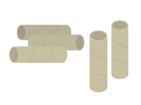 Illustration of the core of toilet paperのイラスト素材