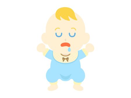 baby taking a napのイラスト素材
