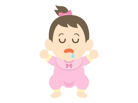 Baby taking a napのイラスト素材