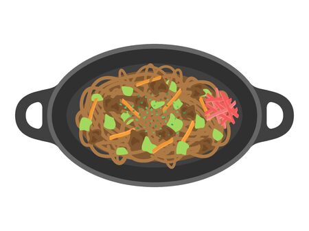 Illustration of sauce yakisobaのイラスト素材