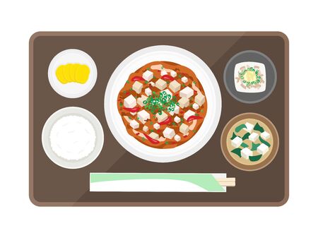 Illustration of Masochitofu Set Mealのイラスト素材