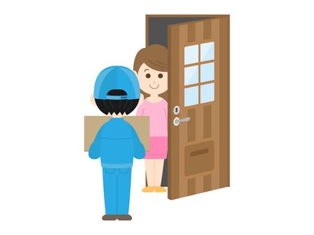 Illustration of the delivery manのイラスト素材