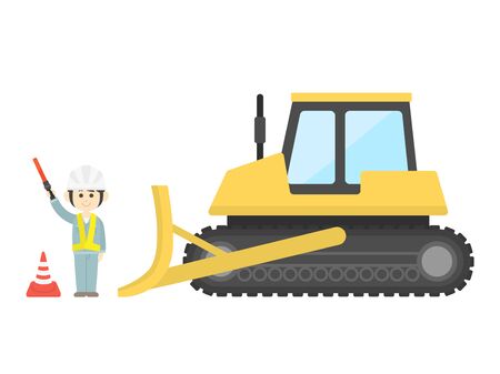 Bulldozer Illustrationsのイラスト素材